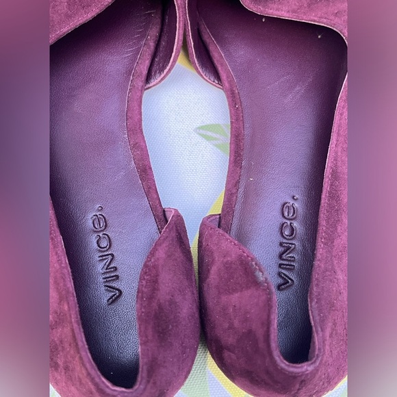 VINCE Cyder Half D'orsay Cutout Flats Sz 6.5 - Picture 4 of 10